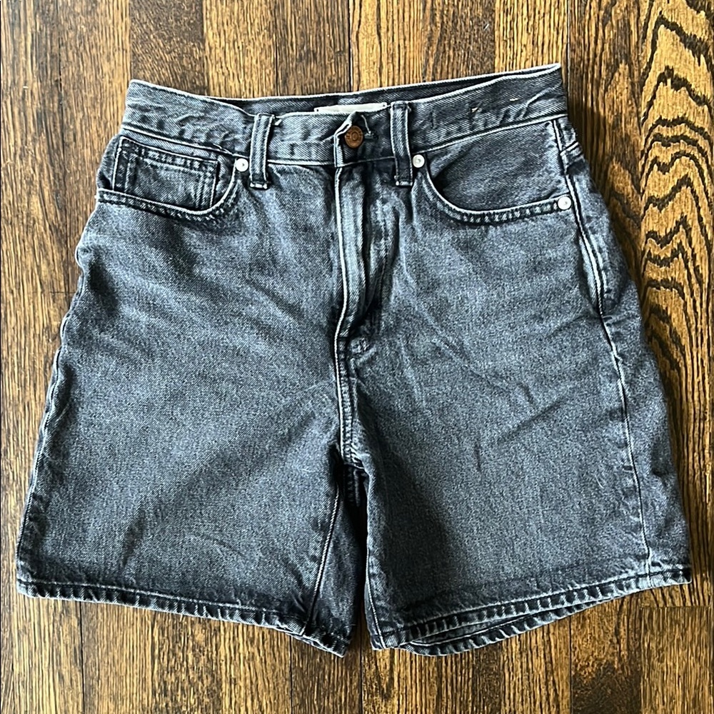 Madewell black denim shorts